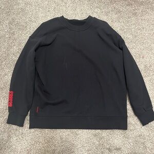 Lululemon Athletica Black Crewneck Sweater with Ribbed Cuffs